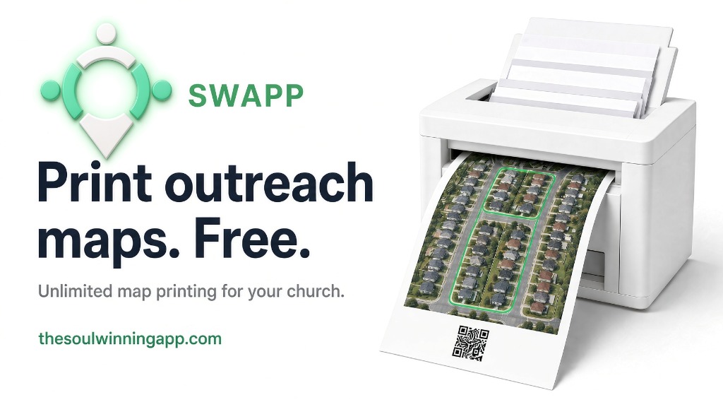 SWAPP Print Outreach Maps Free - Unlimited Church Map Printing